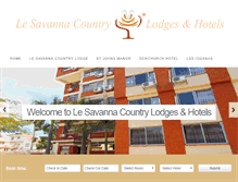 Tablet Screenshot of lesavannacountrylodge.com